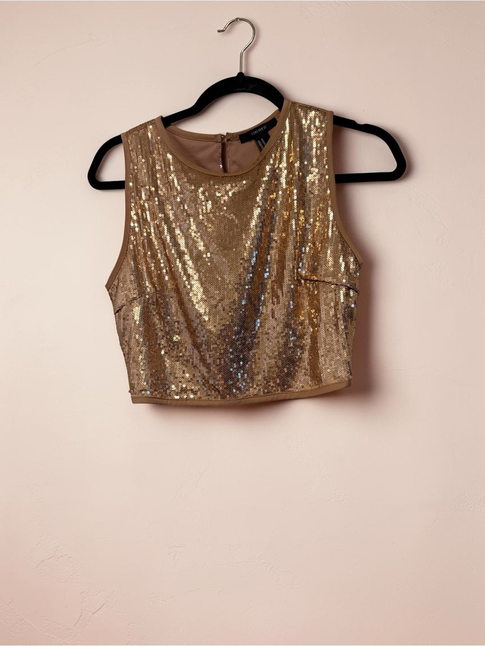 Forever 21 Gold Sequin Crop Top - Picture 7 of 9
